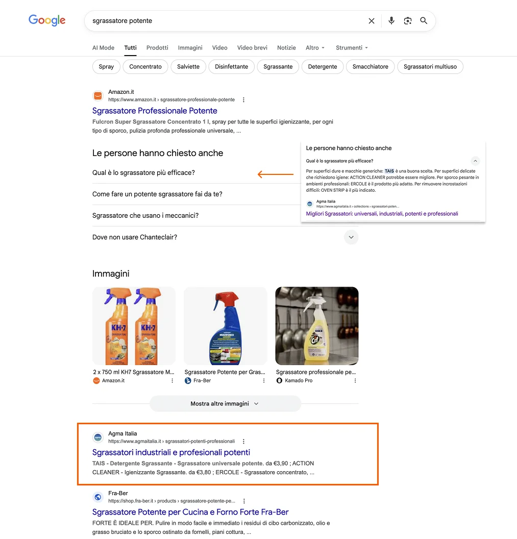 AGMA in prima pagina su Google per una ricerca strategica